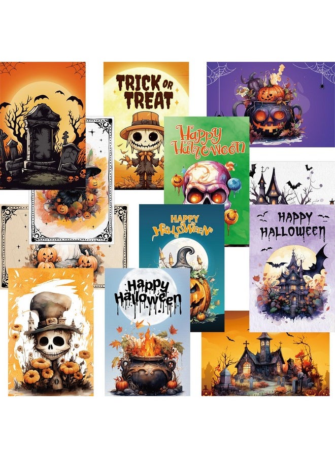 ceiba tree - 24Pack Halloween Cards Trick Or Treat Assortment Cards Halloween Greeting Card Bulk With Envelopes For Classroom Home Office Business - Image 1