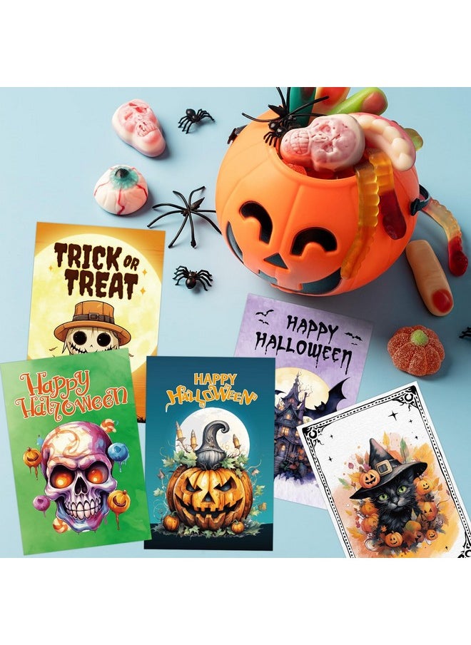 ceiba tree - 24Pack Halloween Cards Trick Or Treat Assortment Cards Halloween Greeting Card Bulk With Envelopes For Classroom Home Office Business - Image 1