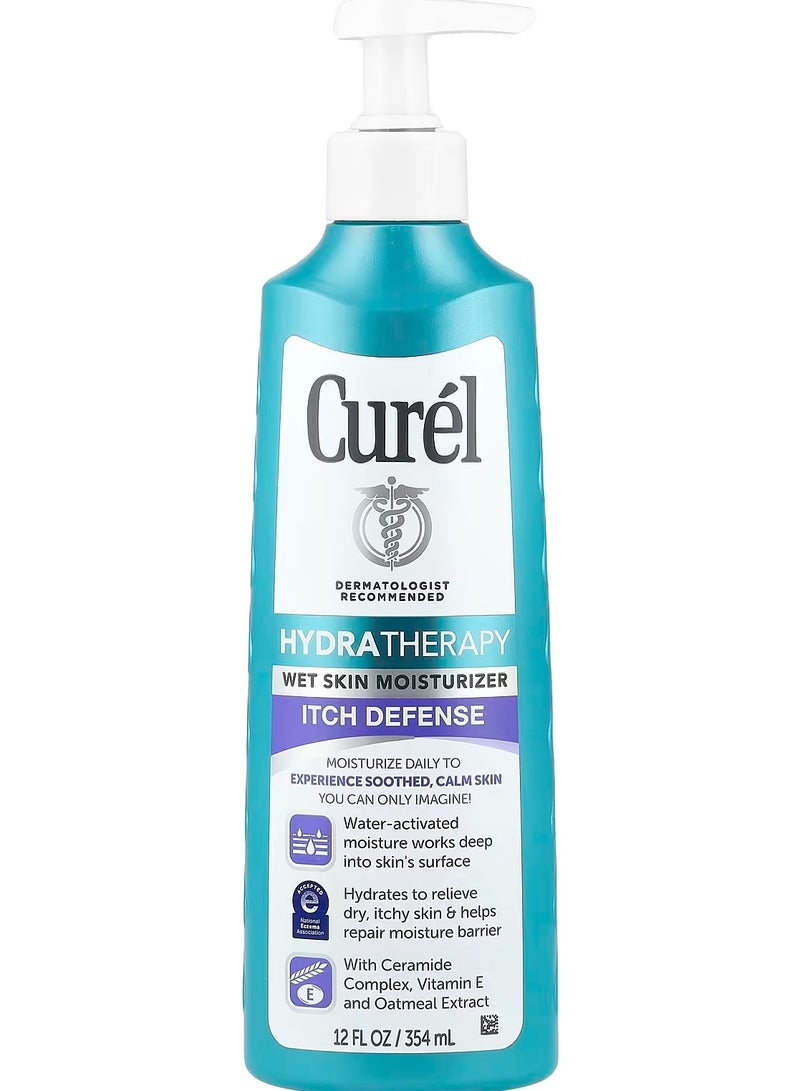 Curel Hydra Therapy, Wet Skin Moisturizer, Itch Defense, 12 fl oz - Image 1