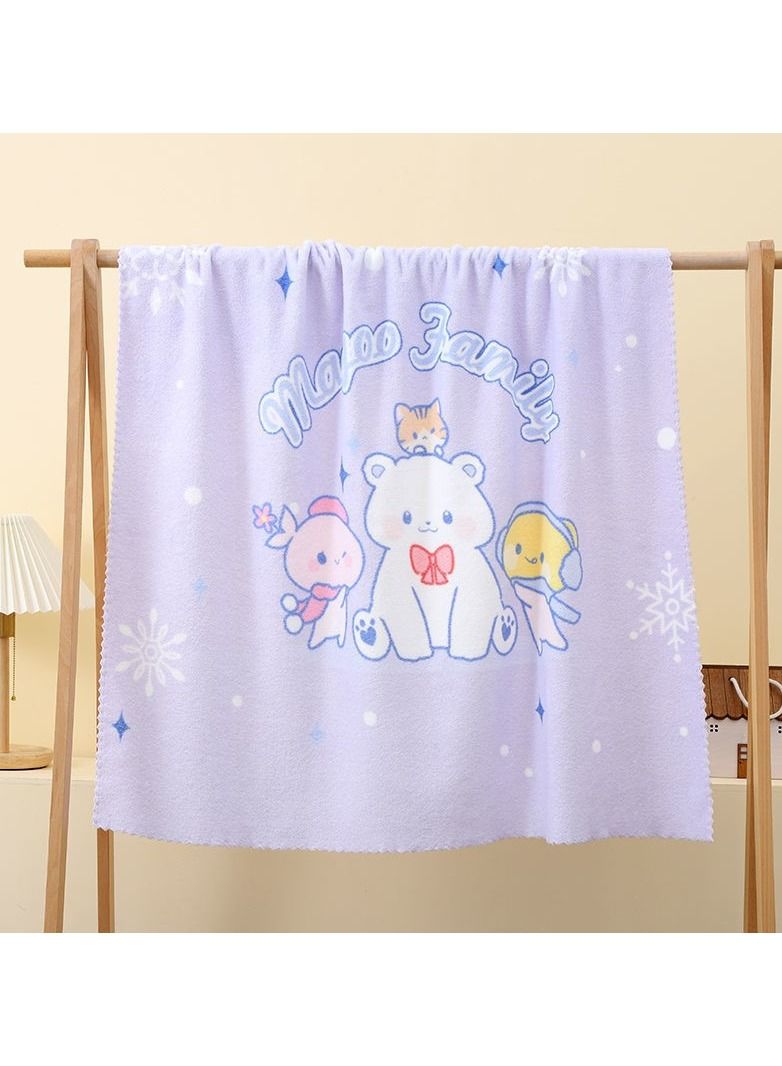 Cartoon With Hood Coral Fleece Cloaks Bath Towels