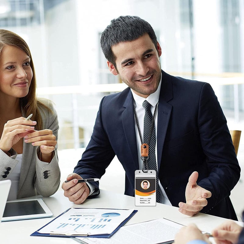 إي سي في في سلسلة مفاتيح نالاندا، قطعتان، حبل مضفر للرقبة، مصنوع من جلد الألياف الدقيقة، بطول قابل للتعديل مع مشبك معدني قوي، مناسب لحامل بطاقات الهوية، والمفاتيح، والهواتف المحمولة، للجنسين (أسود) - Image 3