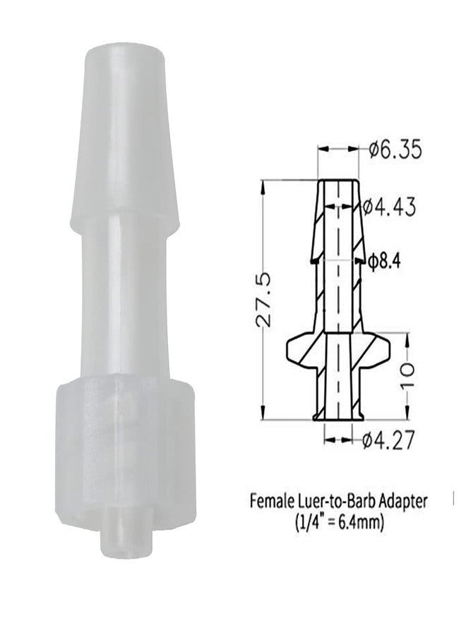MEETOOT 10pcs Male Luer Lock 1/4" PP Hose Barb Adapter for Laboratory Biochemical/Analytical Instruments, Food Machinery and Aquarium Equipment - Image 5