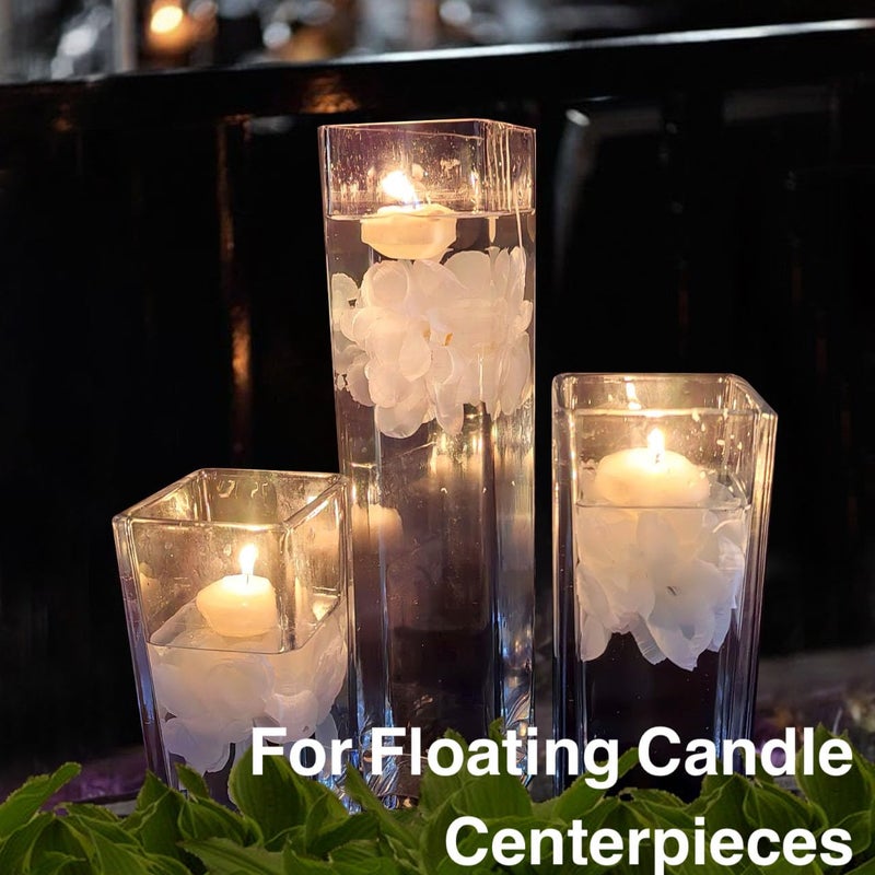 TeaSu Floating Flowers for Floating Candle Centerpieces, 12pcs Faux Flower Head for Wedding Centerpieces (White) - Image 2