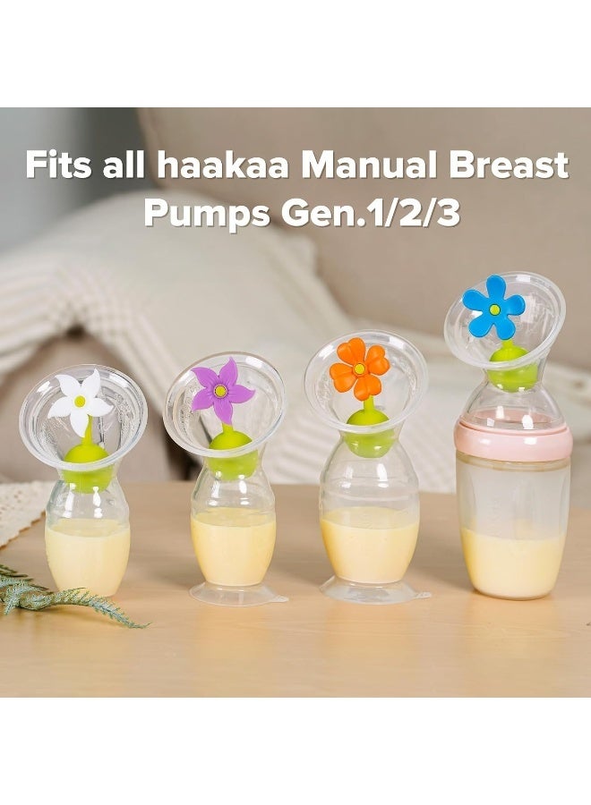 haakaa Flower Stopper Breastpump Stopper Manual Breast Pump Silicone Flower Stopper - Image 3