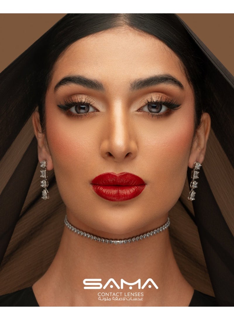 عدسات سما الطبية عدسة سما بلاك دايموند السوداء الشهرية اللاصقة الملونة - Image 4