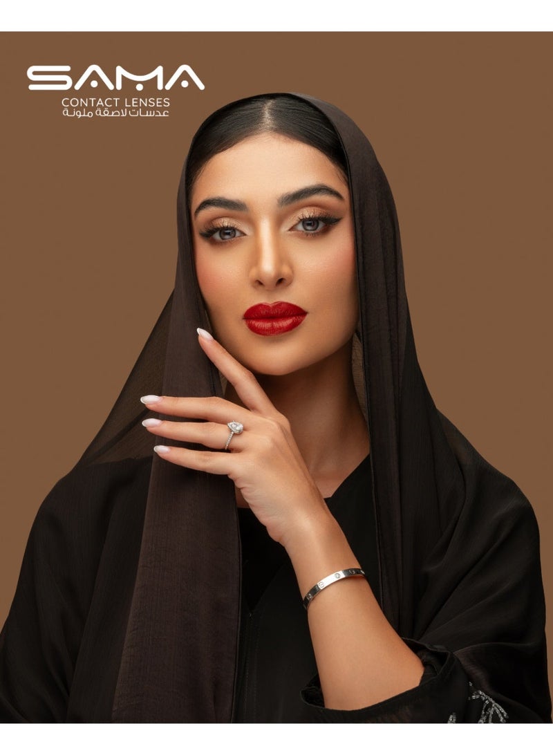 عدسات سما الطبية عدسة سما بلاك دايموند السوداء الشهرية اللاصقة الملونة - Image 1