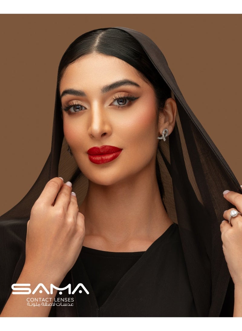 عدسات سما الطبية عدسة سما بلاك دايموند السوداء الشهرية اللاصقة الملونة - Image 3