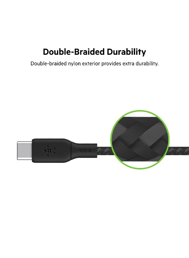 بيلكين كابل USB-C 2.0 مجدول 100 واط بطول 2 متر - Image 4