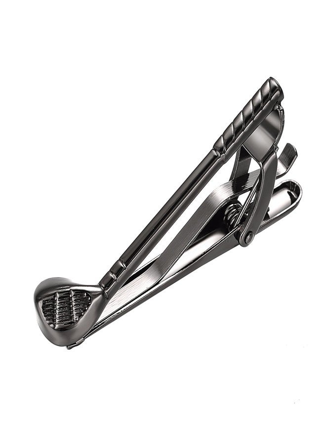 Yoursfs Black Golf Club Tie Clip for Men Cool Novelty Tie Pin Personalized Skinny Tie Bar - Image 1
