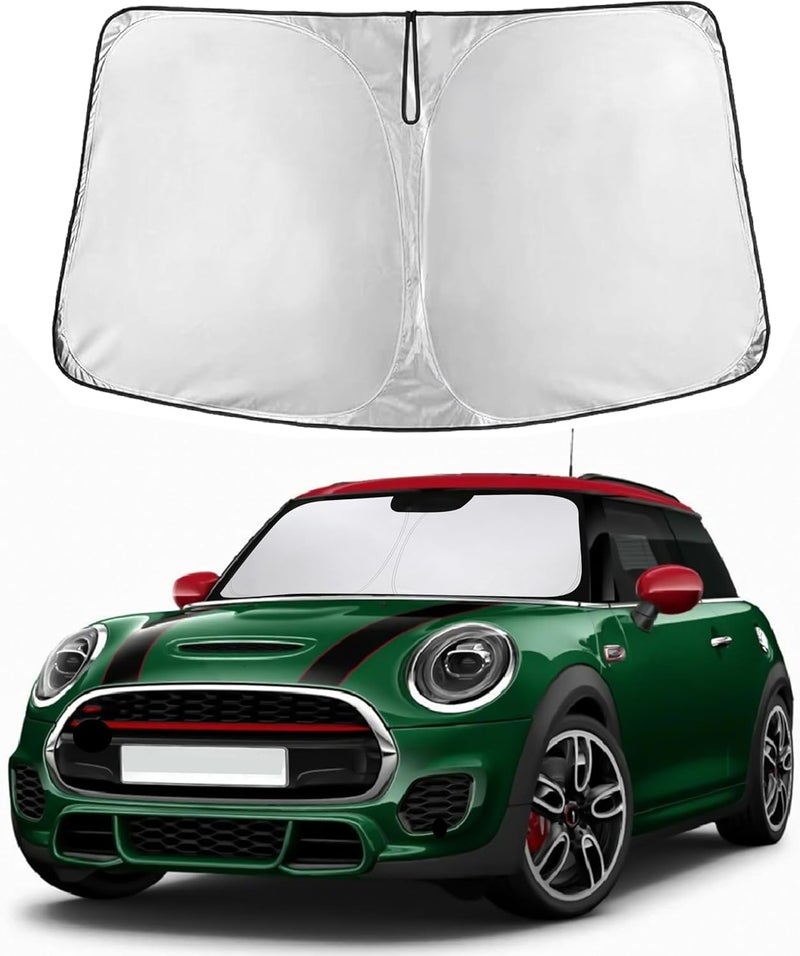 EcoNour Windshield Sun Shade for Mini Cooper F55 2015–2023 2024 2025 | Front Window Sunshade | Foldable Car Sun Protector | Blocks UV Rays & Keeps Interior Cooler - Image 1