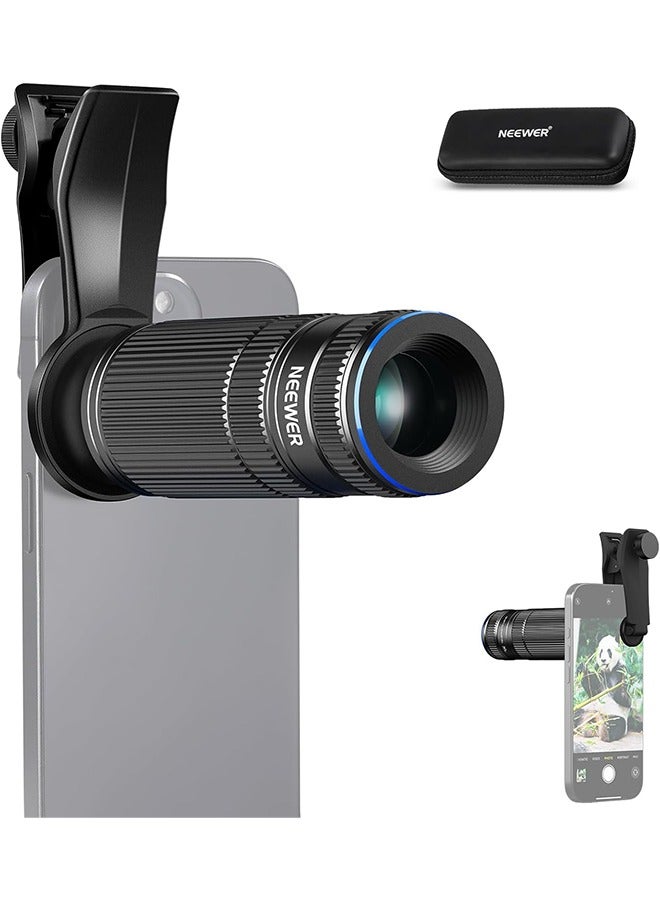 NEEWER 7X Telephoto Lens with Phone Lens Clip Compatible with iPhone Samsung, 15 Elements 12 Groups 7X Magnification Phone Lens for 17mm Thread Phone Cage/Phone Case/Backplate, LS-36 PRO - Image 1