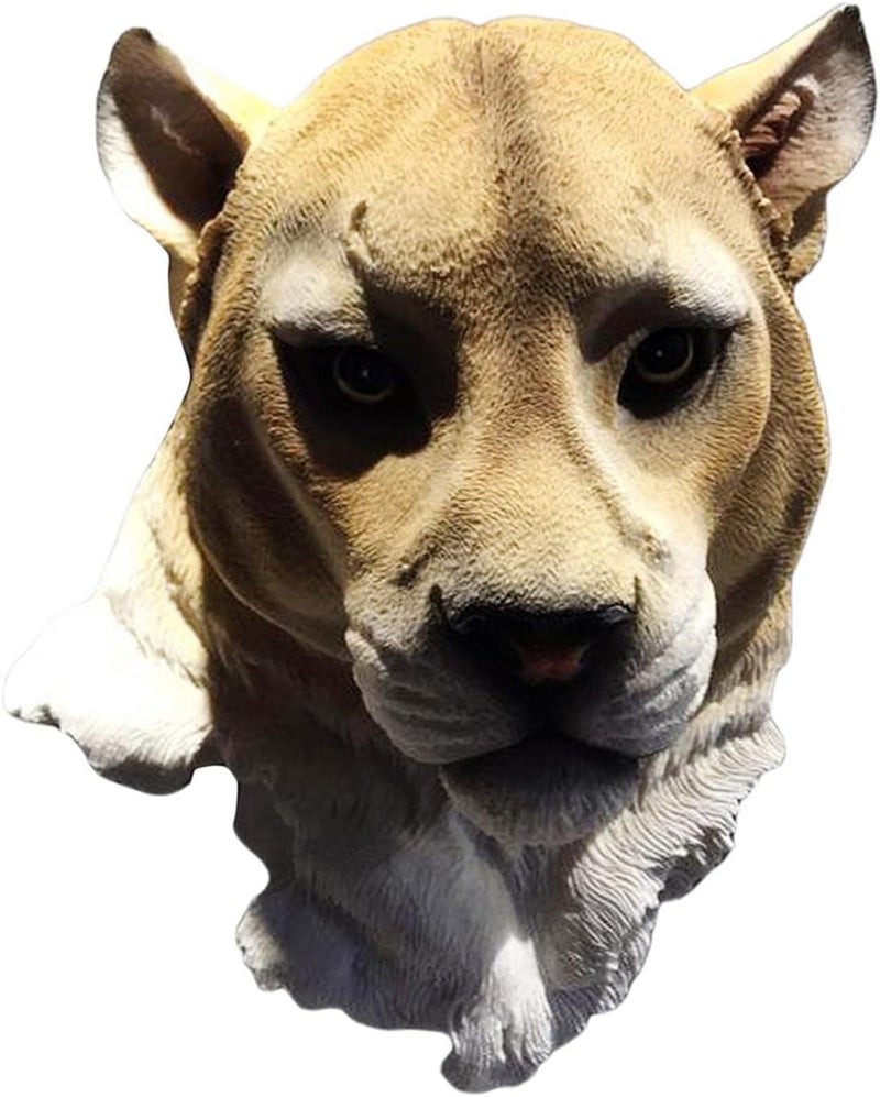 klarakoLifelike Animal Head Wall Decoration Sculpture Bust Wall Hanging Statue Large Wild Animal Wall Decor Taxidermy Resin Art Crafts Ornaments klarakoLeopard - Image 1