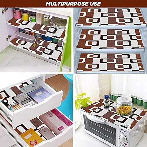 E-Retailer® Waterproof PVC Refrigerator Drawer Mats/Multipurpose Mats/Fridge Mats Set of 8 Pcs (Size-17.5X11.5 Inches) - Image 2