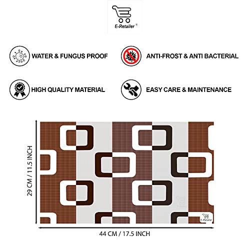 E-Retailer® Waterproof PVC Refrigerator Drawer Mats/Multipurpose Mats/Fridge Mats Set of 8 Pcs (Size-17.5X11.5 Inches) - Image 3