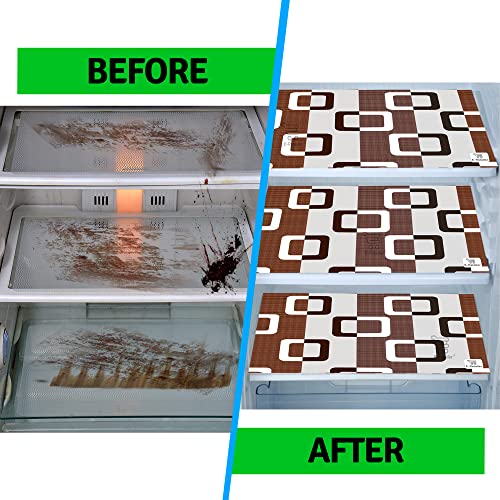 E-Retailer® Waterproof PVC Refrigerator Drawer Mats/Multipurpose Mats/Fridge Mats Set of 8 Pcs (Size-17.5X11.5 Inches) - Image 5