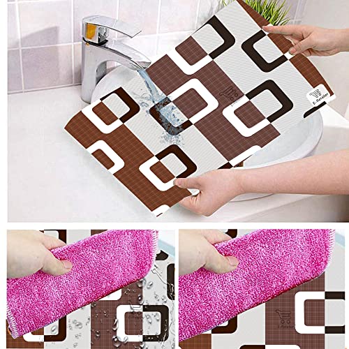 E-Retailer® Waterproof PVC Refrigerator Drawer Mats/Multipurpose Mats/Fridge Mats Set of 8 Pcs (Size-17.5X11.5 Inches) - Image 4