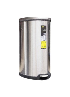 EKO Fingerprint Resistant Soft Closing Stainless Steel Step Bin Silver 35 L EK9209MT-35L  - Image 1