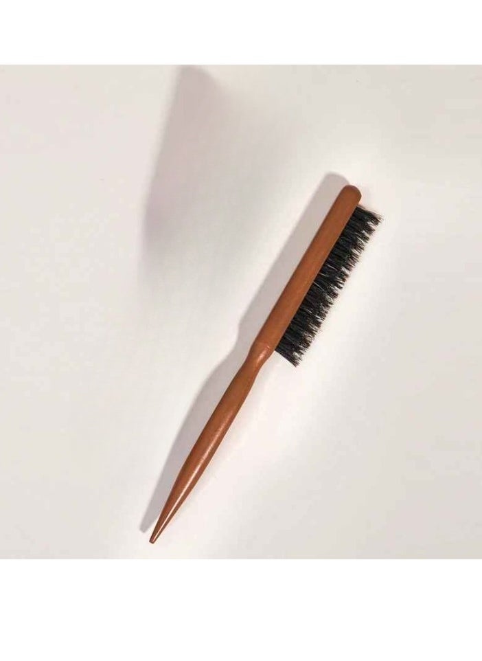 Generic Hair Brush, Premium Bristle Hair Comb With Wooden Handle, Lightweight And Durable Hair Grooming Brush, Static Scalp Massage Bristle Brush For All Hair Types, (1pc, Design B)  - Image 3