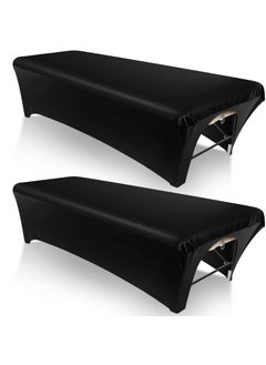 Remagr 2 Pieces PU Leather Fitted Lash Bed Covers Waterproof Table Cover Toppers Wipeable Reusable Spa Bed Covers for Lash Massage Spa Salon Made of Artificial Leather and Stretch Fabric 