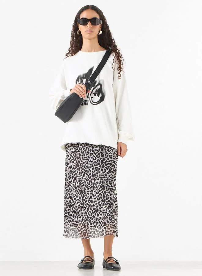 SP Characters SmileyWorld Print Sweatshirt with Long Sleeves