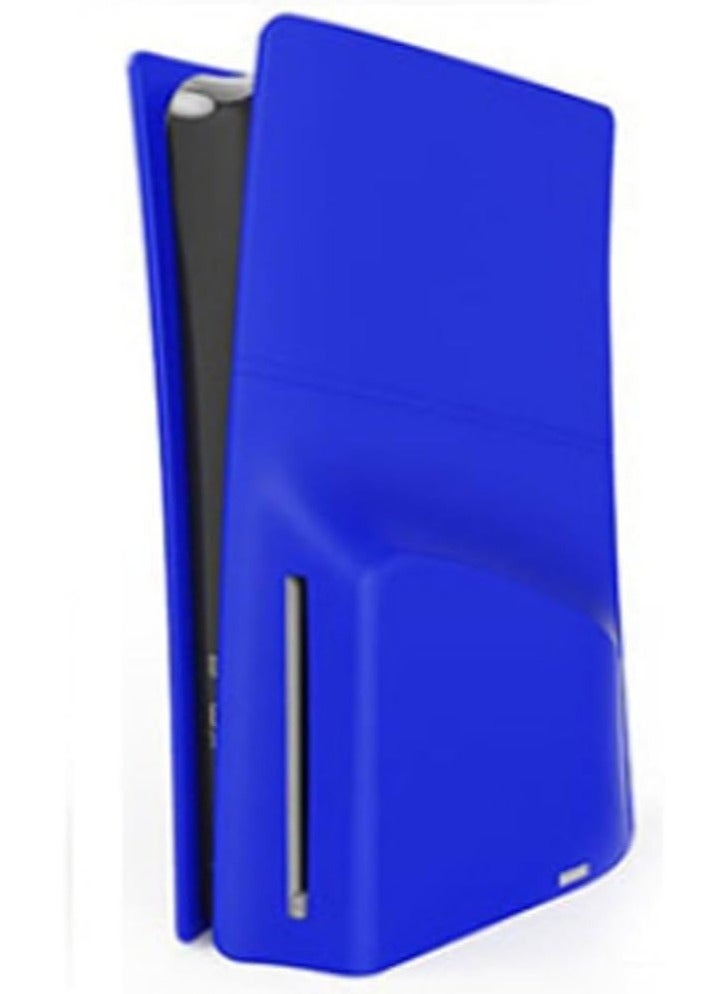 سوني كوبوريشن حافظة لوحات وحدة التحكم ذات الإصدار الرقمي النحيف من PS5 لاستبدال محرك الأقراص الضوئية النحيف PS5، ملحقات هيكل اللوحة الصلبة المضادة للسقوط (أزرق) - Image 2