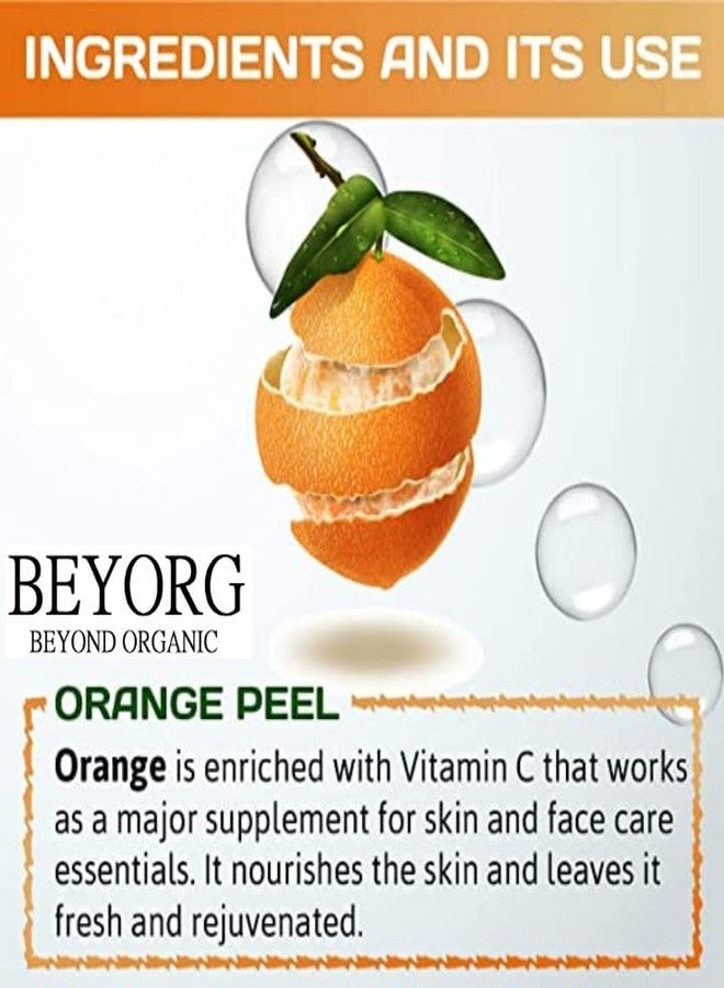 BEYORG Orange Peel Powder & Moroccan Rhassoul Clay Powder For Blemishes, Pimple-free, Natural Face Pack, Skin Care Treatment & Healing - Image 3