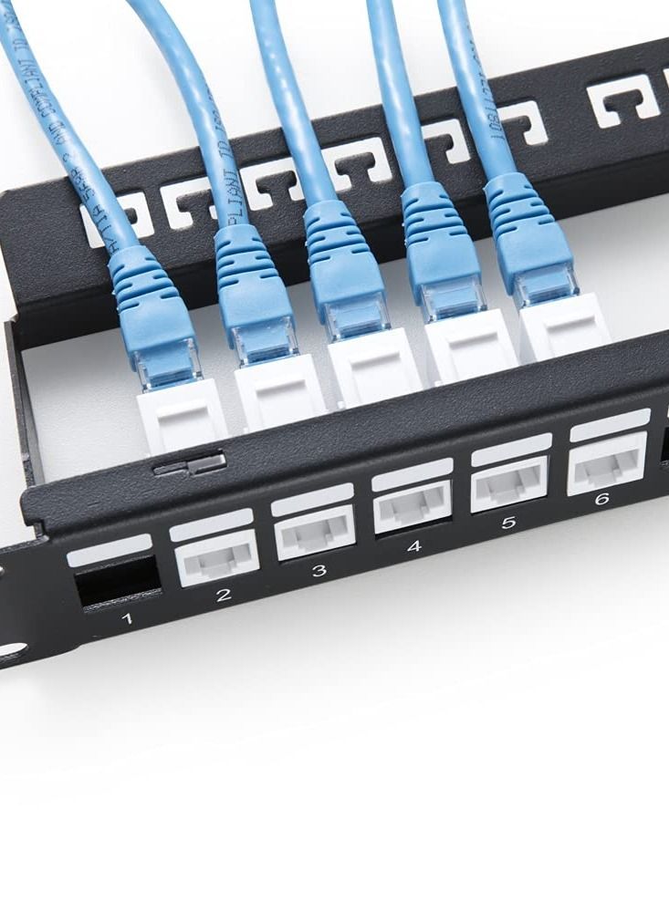 Y&D RJ45 CAT6 Keystone Coupler, 20 Pack Female to Plug-In UTP In-Line White  - Image 4