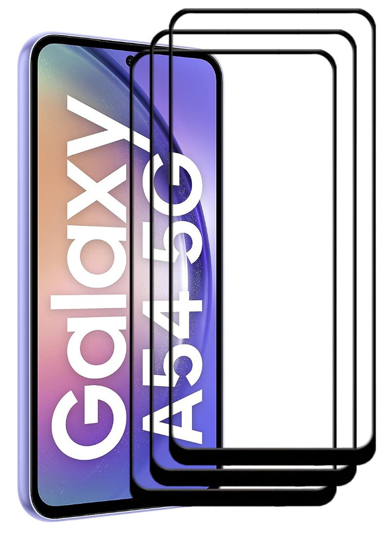 ACLIX 3 Pieces Antistatic ESD Dustproof Premium Quality High Definition Tempered Glass Screen Protector Designed For Samsung Galaxy A54 - Image 1