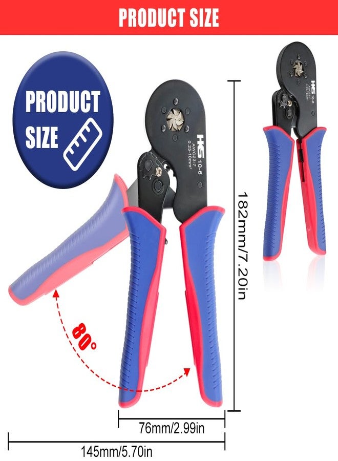 HKS Ferrule Crimping Tool AWG 23-7, Hexagonal Ratchet Self-Adjusting Crimper for End-Sleeve Terminals - Image 5