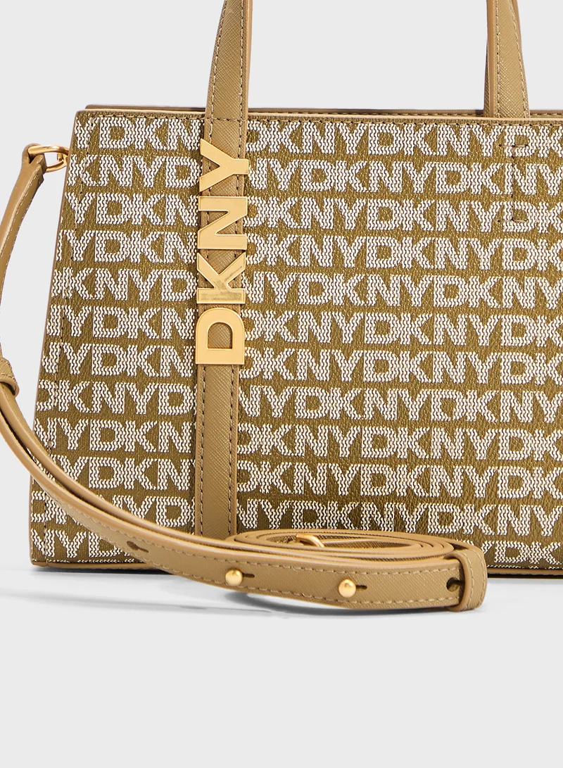 DKNY Avril Logo Zip Through Satchel