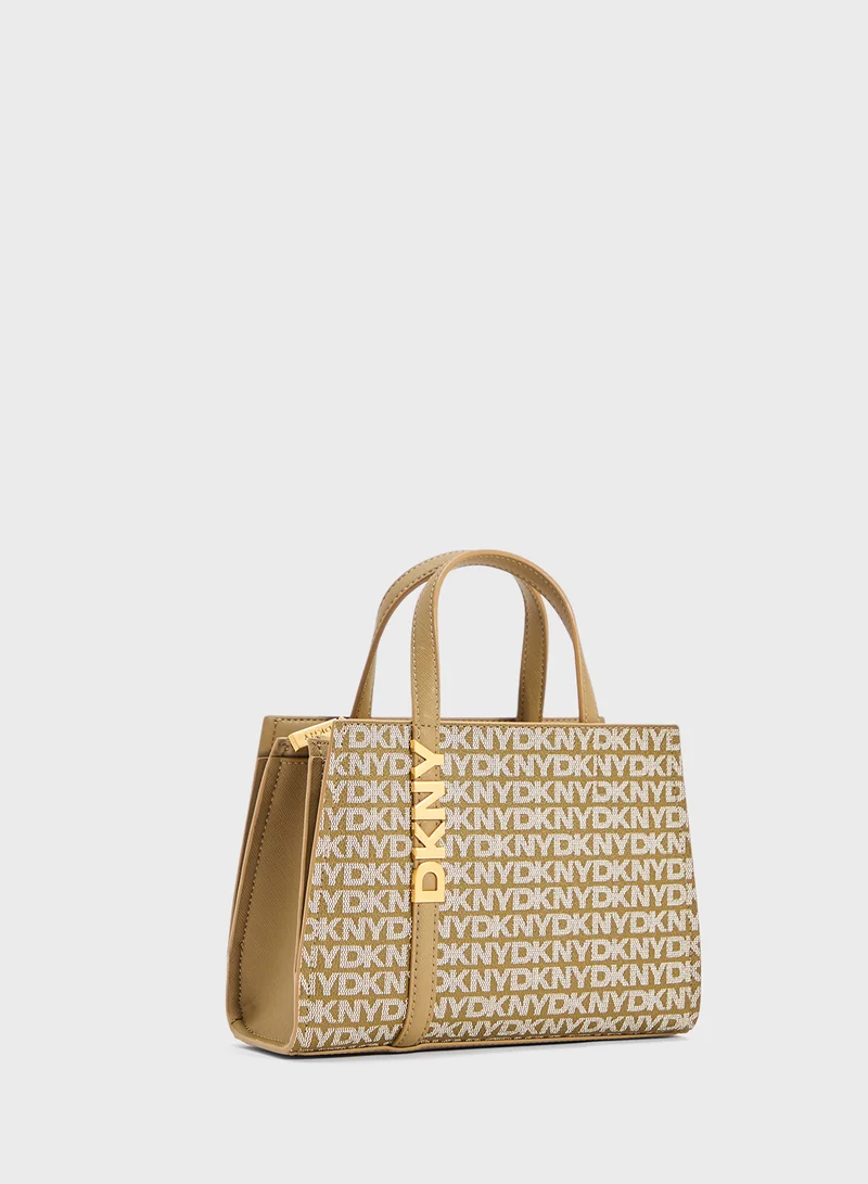 DKNY Avril Logo Zip Through Satchel