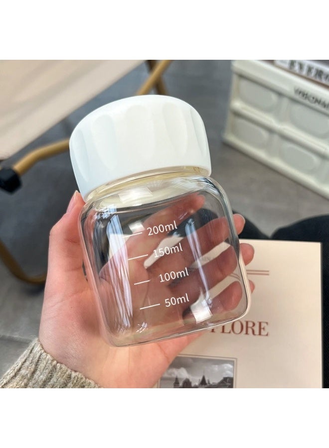 NIBEMINENT Mini Portable Milk Tea Measuring Cup High Borosilicate Glass Explosion-Proof High Temperature Resistance  - Image 1