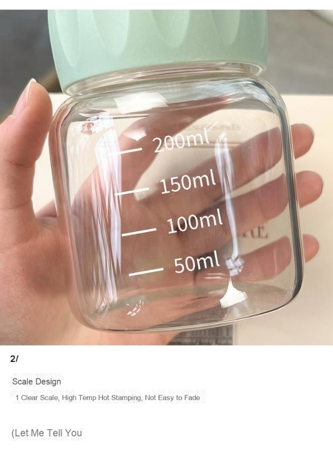 NIBEMINENT Mini Portable Milk Tea Measuring Cup High Borosilicate Glass Explosion-Proof High Temperature Resistance  - Image 4