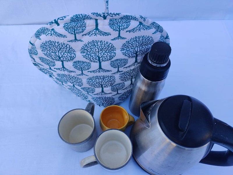 Malan Bai Mandala Tea Cozy Cover Hand Block Winter Tea Cozy Cotton Tea Kettle Warmer Pot Cover Hot Coffee Cover Handamde Kitchen Décor Brand: Malan Bai - Image 2