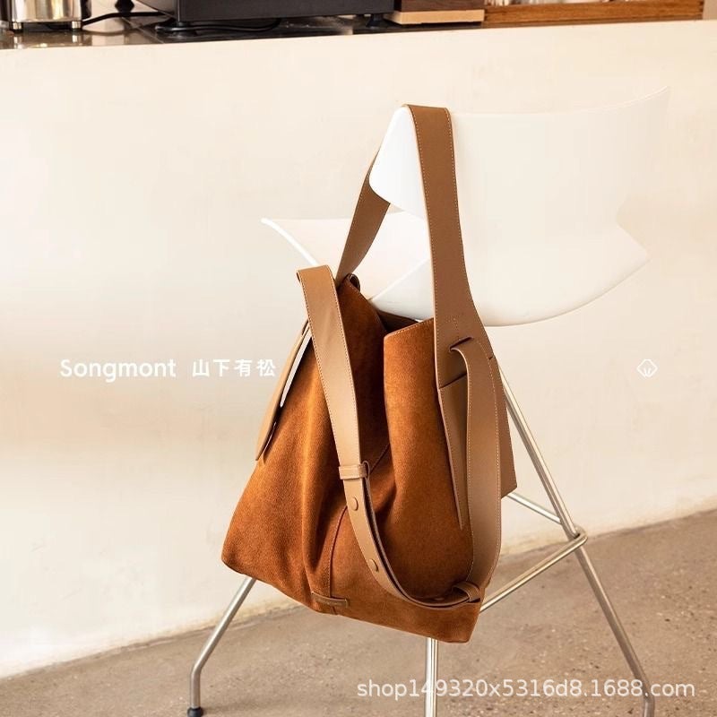 حقيبة توت من الجلد الطبيعي مع مقابض أذن - Image 3