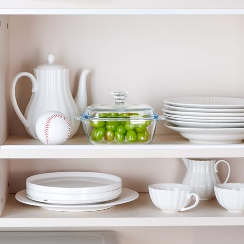 NUTRIUPS 0.8L Glass Casserole Dish with Lid Oven Safe Square Casserole Dish 5.9in Glass Microwave Bowl With Lid Microwavable Cookware (25oz-Mini) - Image 5