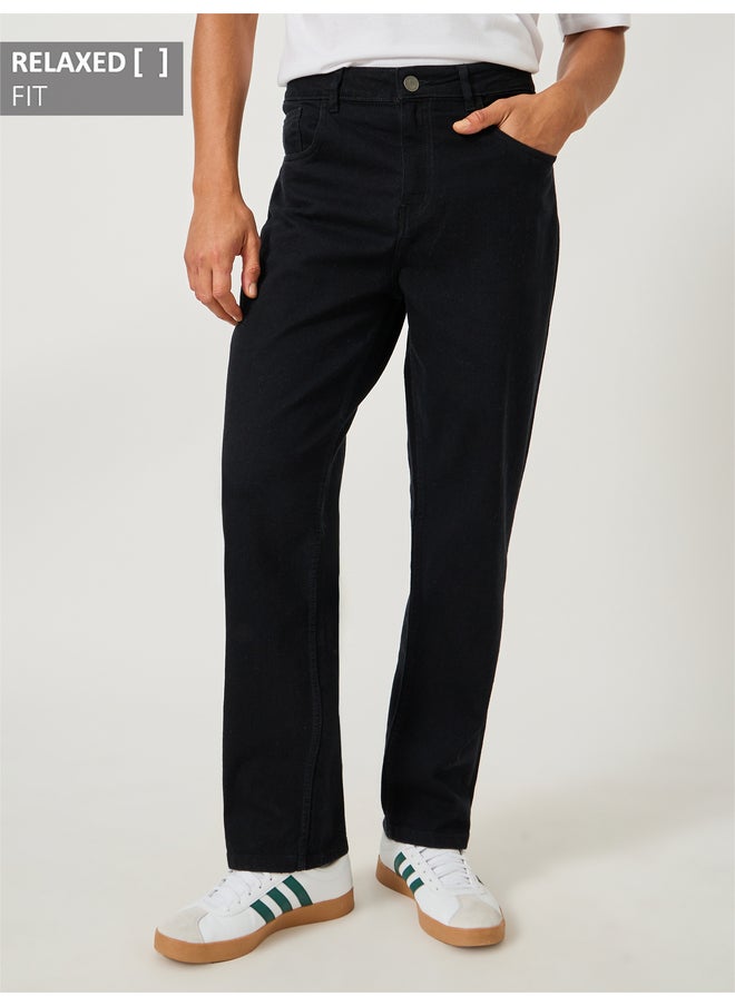 Styli Styli Mid Rise Cloud Wash Relaxed Fit Jeans  - Image 1