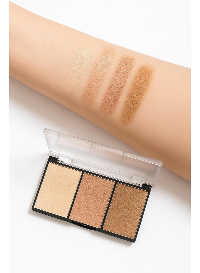 MAKE UP FOR LIFE Pro-Countour 3 in 1 Highlighter Palette 15g - Image 2