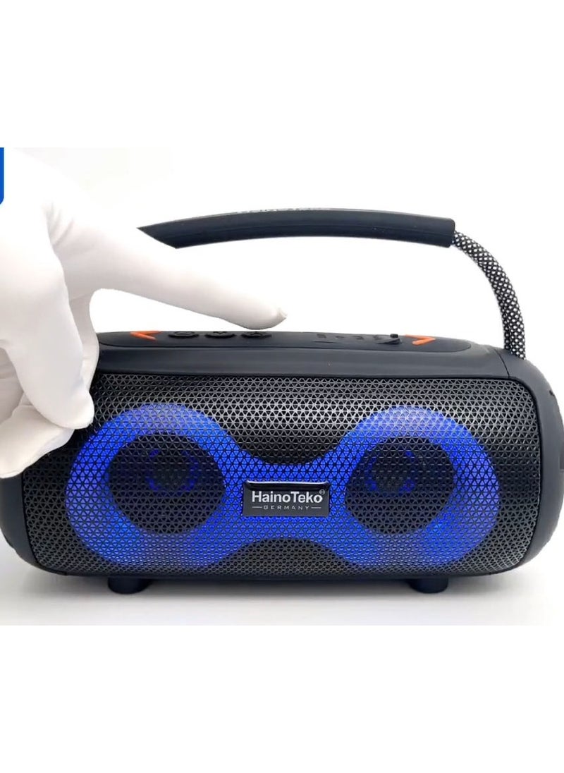 Haino Teko Haino Teko S37 Portable Wireless Speaker With RGB Light Display For Indoor and Outdoor Black  - Image 4