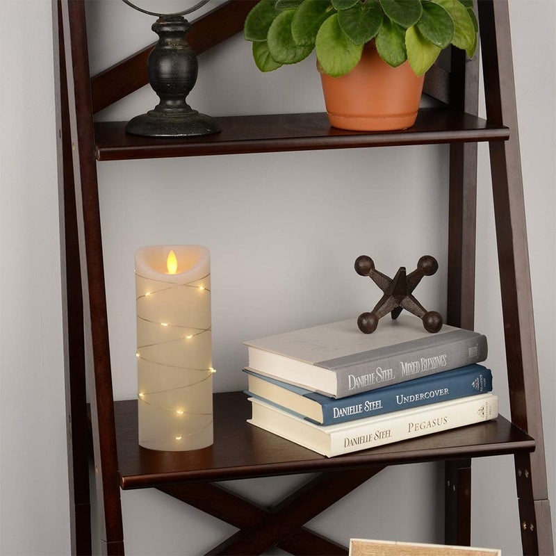 DRomance Large Flameless Pillar Candle String Light with 10-Key Remote and Timer, 2 C Batteries Operated Moving Wick Dancing Flame Real Wax LED Pillar Candle Holiday Season Decor(3 x 8 Inch) - Image 5