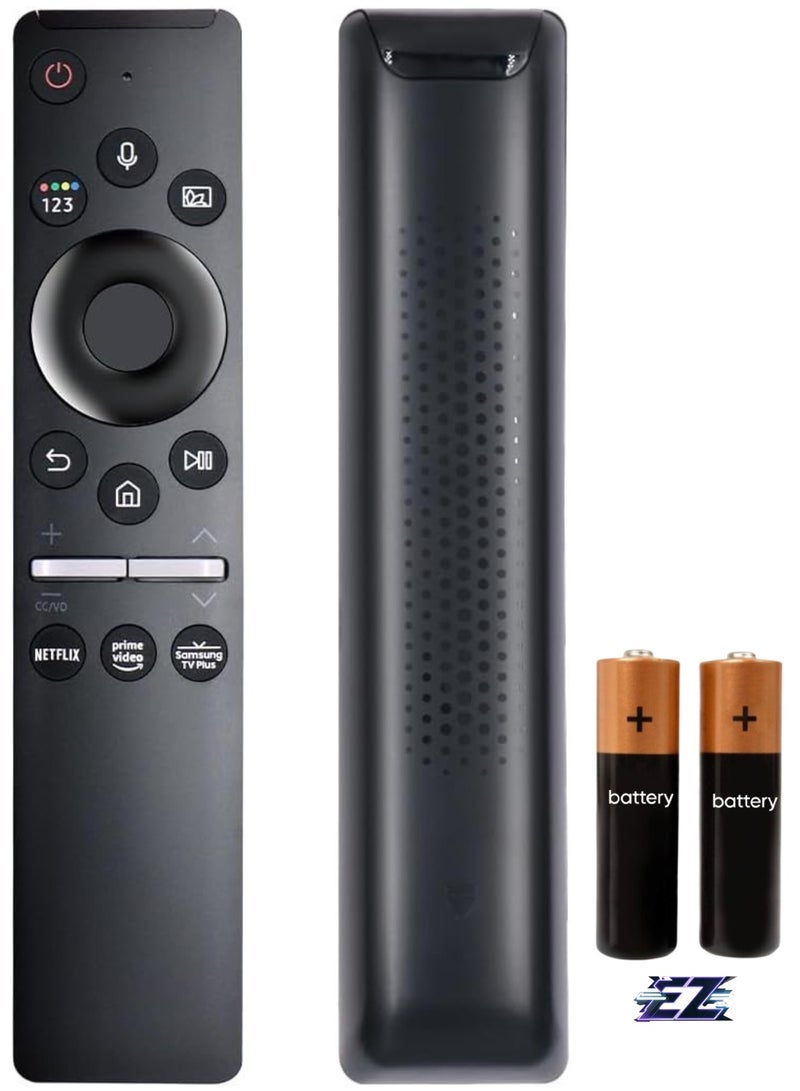 PopZa Replacement Voice Remote Control BN59-01330A RMCSPR1AP1 BN59-01329A for Samsung QLED 4K UHD HDR Curved Frame Smart TV with battery - Image 1