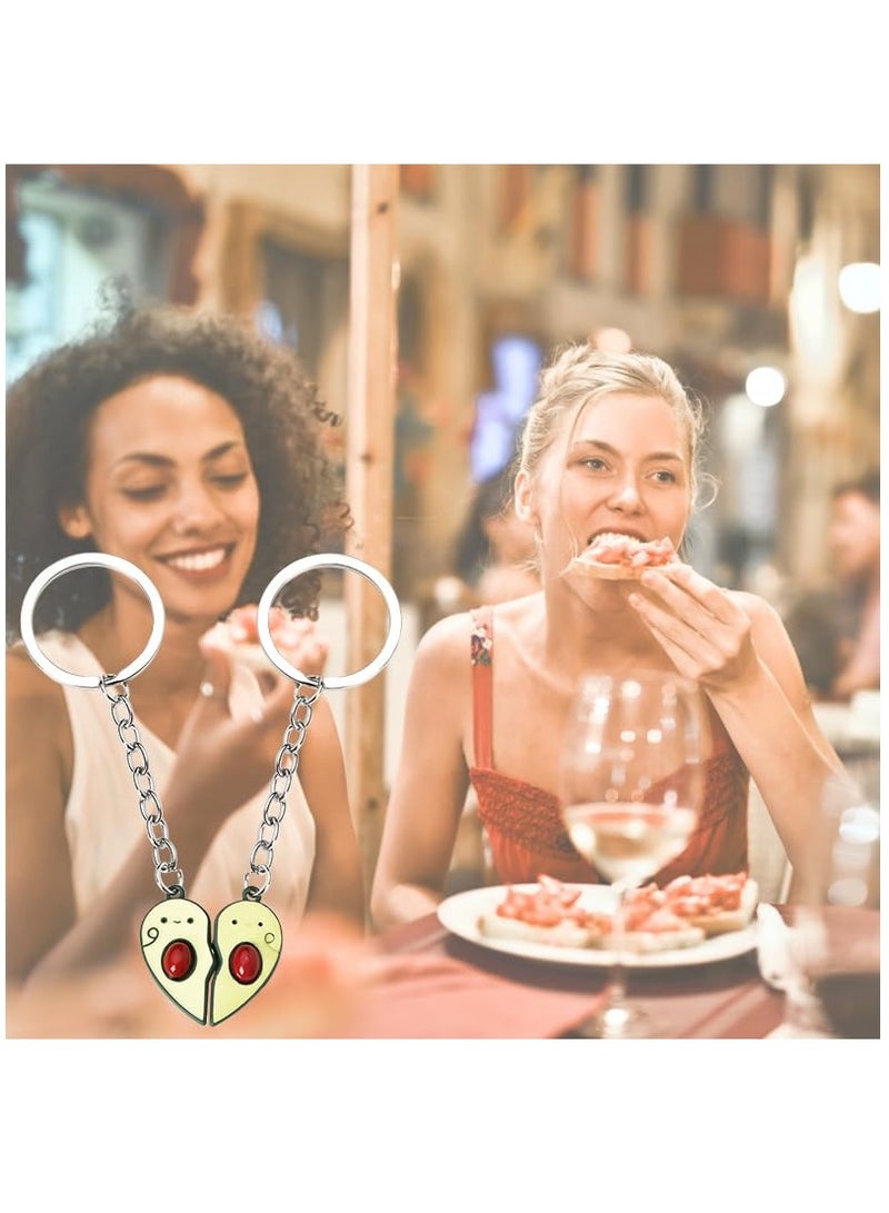 Friendship Keychian Gift for Best Friend Bff Couples Avocado Hamburg Keychain for Husband Wife Gifts