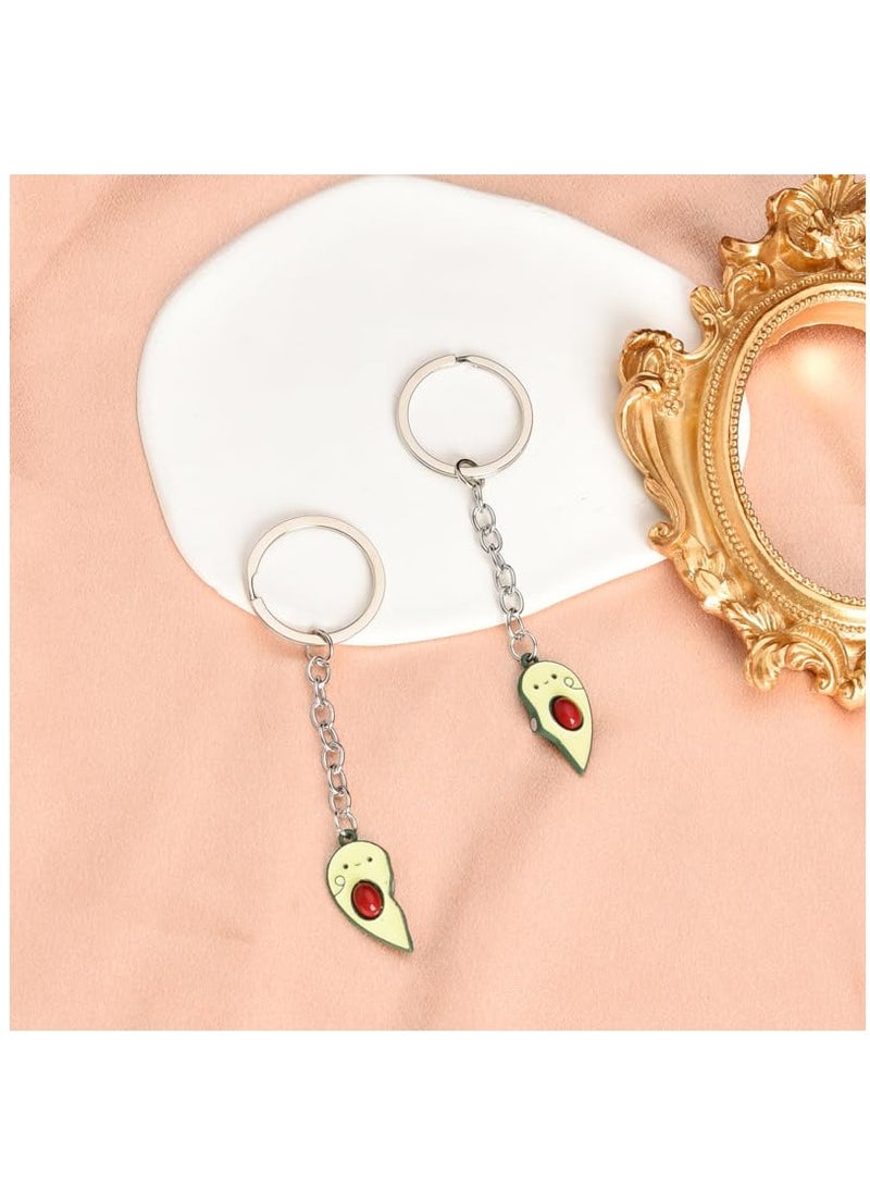 Friendship Keychian Gift for Best Friend Bff Couples Avocado Hamburg Keychain for Husband Wife Gifts