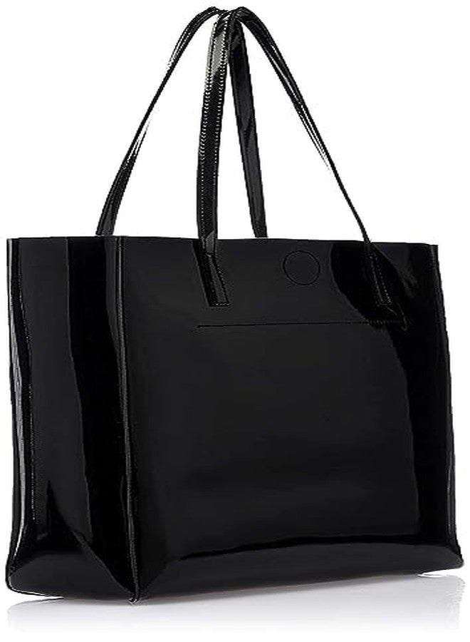 Firstdemand Shoulder Tote Bags Fashionable & Trendy Shinny Handbag For Women And Girls (Black) - Image 3