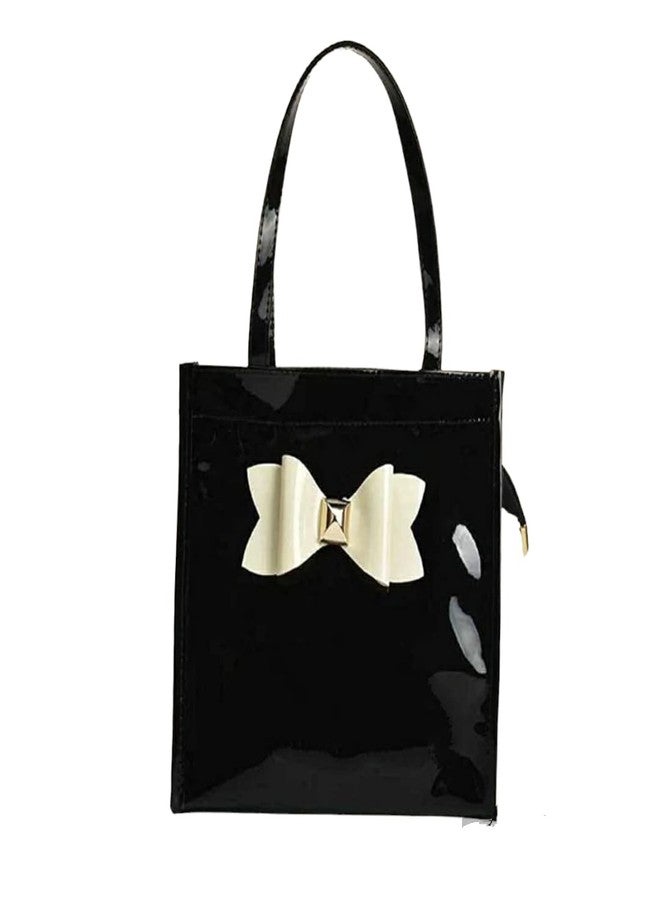 Firstdemand Shoulder Tote Bags Fashionable & Trendy Shinny Handbag For Women And Girls (Black) - Image 1