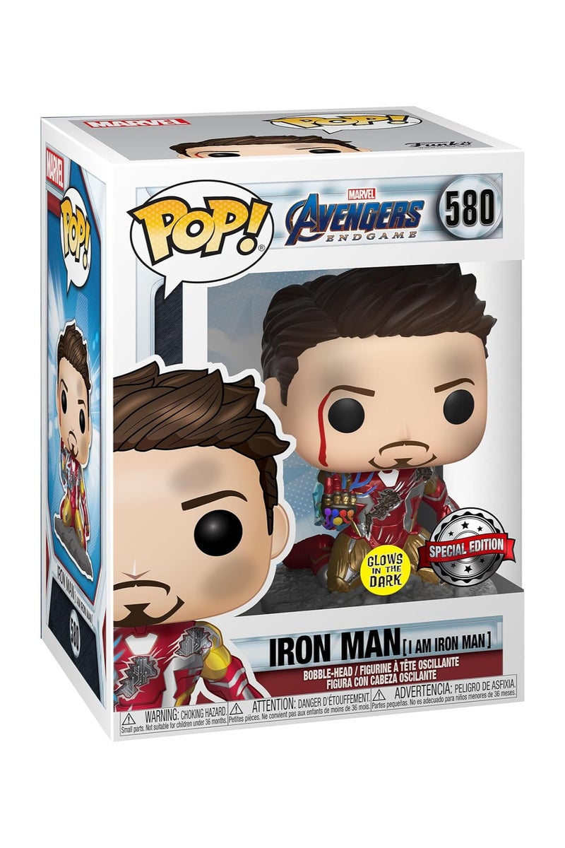 فانكو Funko Pop! Super Heroes: Marvel - Avengers: Endgame - I Am Iron Man (Glow In The Dark) (Metallic) (Exclusive) #580 - Image 2
