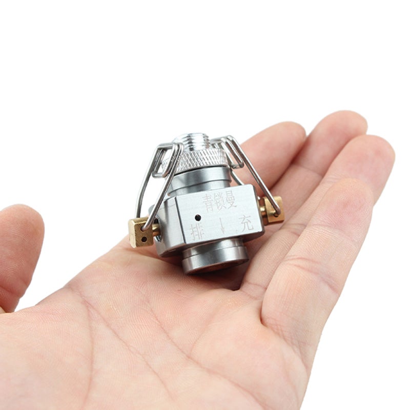 Flat Tank Adapter Valve: Solid Aluminum Alloy Copper Stainless Steel - Reusable Refill Function Two Using Methods Adjustable Valve for Camping Outdoor Gas Tank Refilling - Image 2