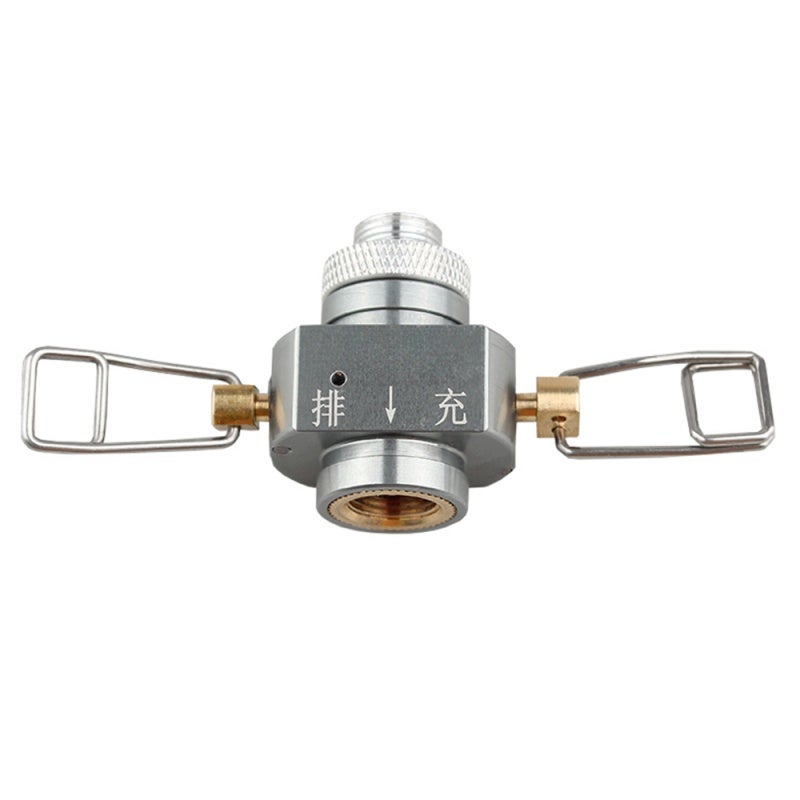 Flat Tank Adapter Valve: Solid Aluminum Alloy Copper Stainless Steel - Reusable Refill Function Two Using Methods Adjustable Valve for Camping Outdoor Gas Tank Refilling - Image 3