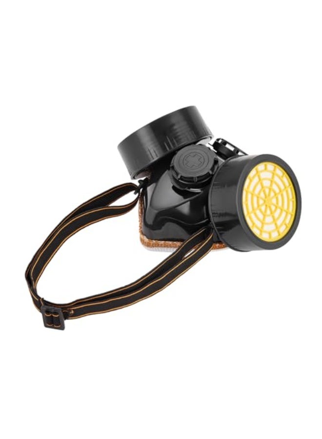 Double Filter Gas Mask -Large- Reusable Half-Face Respirator Anti-Dust Comfortable Fit with Adjustable Strap for Chemical Protection and Workplace Safety Ideal for Construction DIY Projects - Image 3