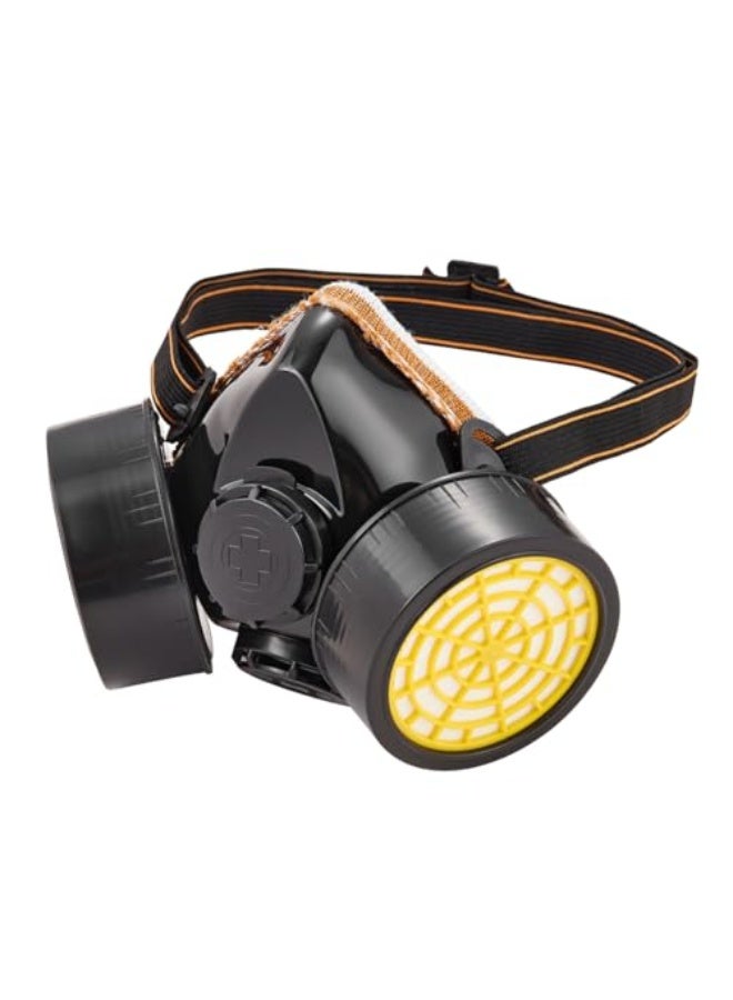 Double Filter Gas Mask -Large- Reusable Half-Face Respirator Anti-Dust Comfortable Fit with Adjustable Strap for Chemical Protection and Workplace Safety Ideal for Construction DIY Projects - Image 4